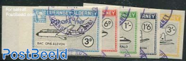 Commodore parcel stamps, Europa, planes 5v, imperforated