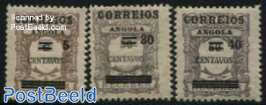 Postage due stamps overprinted 3v