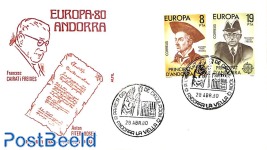 Europa CEPT, famous persons 2v