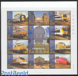 Railway stamps 11v m/s