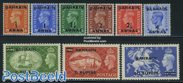 Definitives 9v, overprints on UK stamps
