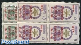 100 Years Red Cross 2v, Blocks of 4 [+]