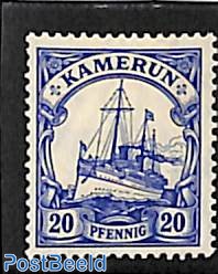 Kamerun, 20pf with WM, Stamp out of set