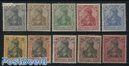 Definitives Germania without WM 10v