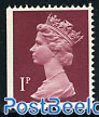 Definitive 1p, left side imperforated