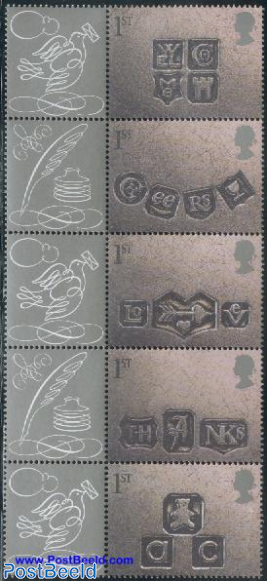 Greeting stamps 5v+tabs