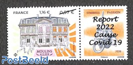 Moulins Allier overprint 1v