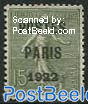 15c, Precancel Paris 1920, Stamp out of set
