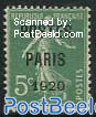 5c, Precancel Paris 1920, Stamp out of set