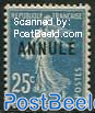 25c, ANNULE, Stamp out of set
