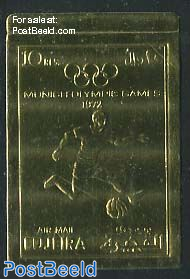 Olympic games, Football 1v, gold, imperforated