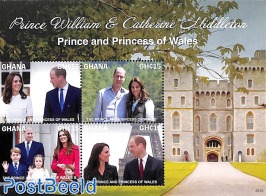 Prince William & Catherine Middleton 4v m/s