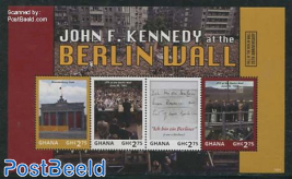 John F. Kennedy at the Berlin Wall 4v m/s