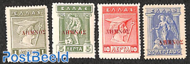 Lemnos, overprints 4v