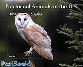 Noctural animals of the U.S. s/s