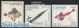 Stamp Day, fish 3v
