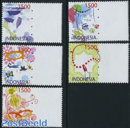 Personal greeting stamps 5v