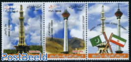 Iran-Pakistan joint stamp issue 3v [::]