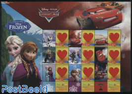 Personal Stamps, Cars/Frozen m/s