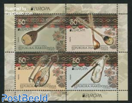 Europa, Music instruments 4v m/s (from booklet)