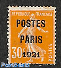 30c, Precancel Paris 1921