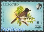 Bird overprint 1v, Perf. 15