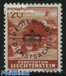 20Rp, Blue overprint, Stamp out of set