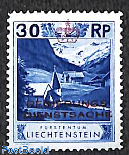 30Rp, Dienstmarke, perf. 11.5, Stamp out of set
