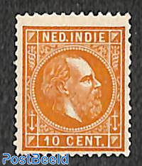 10c Brown, Perf. 12.5, Large holes, Stamp out of s