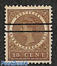 15c brown with lines, Stamp out of set