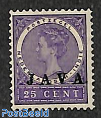 25c, JAVA Overprint, Stamp out of set