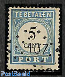 5c, Postage due, Perf. 12.5, Type I, open border