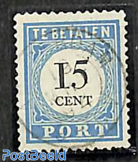15c, Postage due, Perf. 12.5, Type I, open border