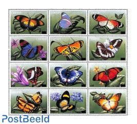 Butterflies overprints 12x10$, m/s
