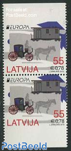 Europa, postal transport booklet pair