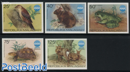 Expo 75, Animals 5v, imperforated