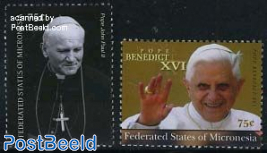 Pope John Paul II and Benedict XVI 2v