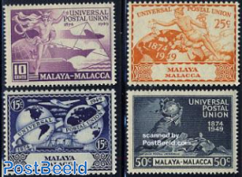 Malacca, 75 years UPU 4v