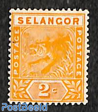 Selangor, 2c$, Stamp out of set