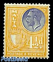 4.5p, yellow/violet, Stamp out of set