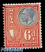6p. Red/violet, Stamp out of set