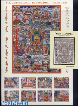 Peace Mandala 9v+s/s (incl. largest stamp)