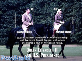 Queen Elizabeth II with pres. Reagan s/s