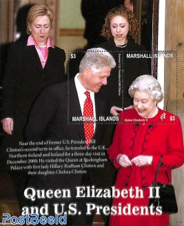 Queen Elizabeth II and Bill Clinton s/s