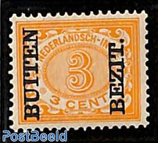 3c, BUITEN BEZIT, Stamp out of set