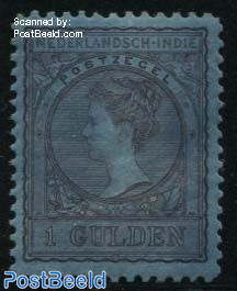 1gld, lilac on blue, perf. 11:11.5, Stamp out of s