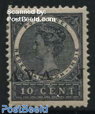10c, Strongly moved overprint