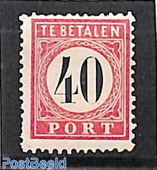 40c, Postage due, perf. 12.5:12, type I, Stamp out of set