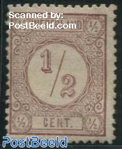 1/2c brownred, Stamp out of set, without gum