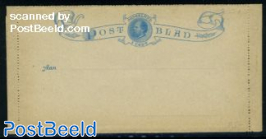 Card letter (Postblad), 5c blue, King Willem III